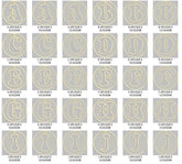 Circular Monogram Ornament Embroidery Pack – Unique Heart and Maze Letter Designs - FineryEmbroidery